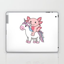 Intersex Flag Pride Lgbtq Axolotl On Unicorn Laptop Skin