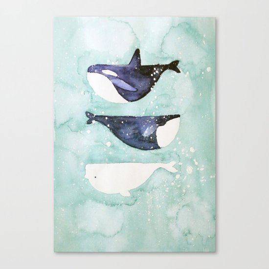 Whales 02 Canvas Print