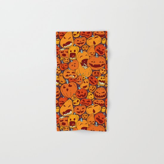 Halloween pumpkin pattern Hand & Bath Towel