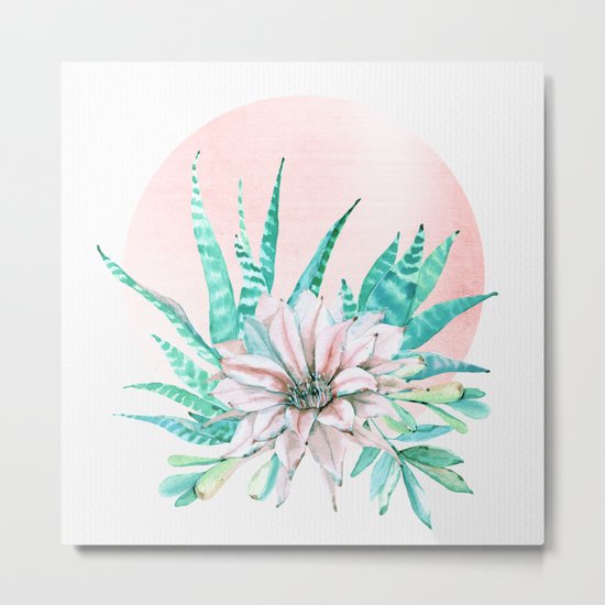 Desert Cactus Succulent Metal Print