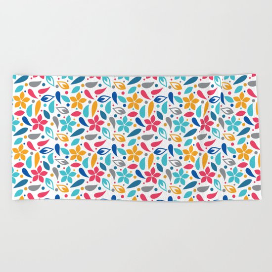 Colorful Lovely Pattern X Beach Towel