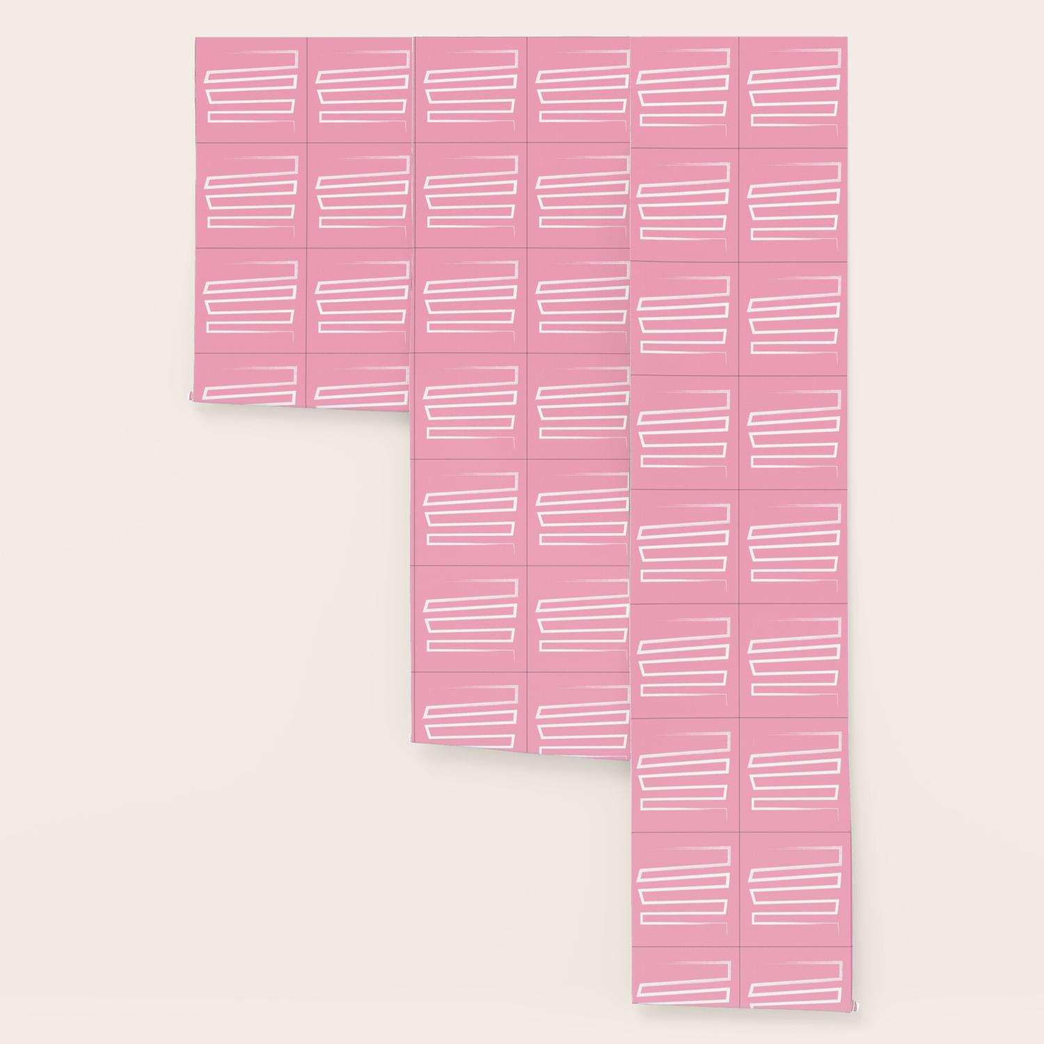 Pink White Abstract Wallpaper By Kenedidesignco Society6