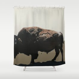 Yellowstone Bison Shower Curtain