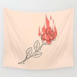 Heart's on fire (red) Wall Tapestry