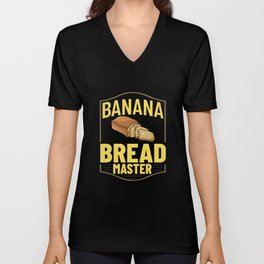 Banana Bread Recipe Chocolate Chip Nuts Vegan V Neck T Shirt