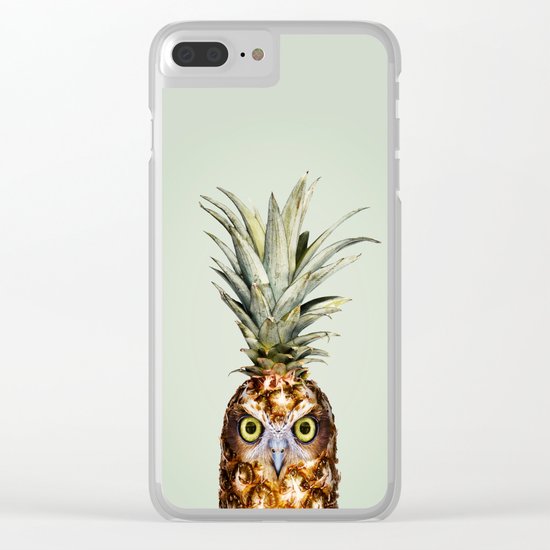 PINEAPPLE OWL Clear iPhone Case