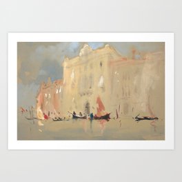 Venice Italy Painting - Abstract City Illustration - Antique Painting Art Print