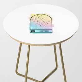 Gemini Zodiac | Pastel Gradient Side Table