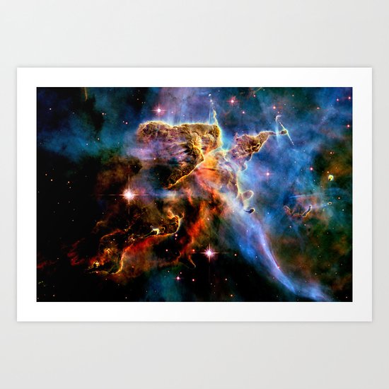 GAlAxY : Mystic Mountain Nebula Art Print