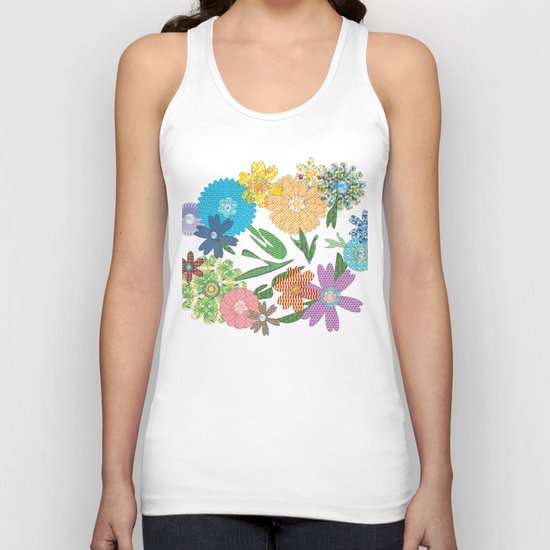 Flower Gardens Unisex Tank Top