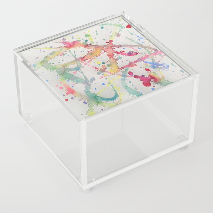 Abstract bright splashes #2 Acrylic Box