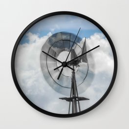 Windmill and Stormy Sky Art! "Windy" by Murray Bolesta  Wall Clock