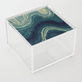 Green agate Acrylic Box