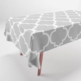 Moroccan Trellis (White & Gray Pattern) Tablecloth