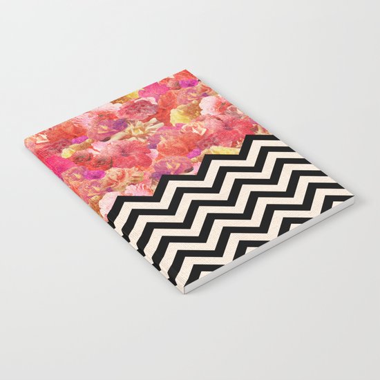 Chevron Flora Notebook