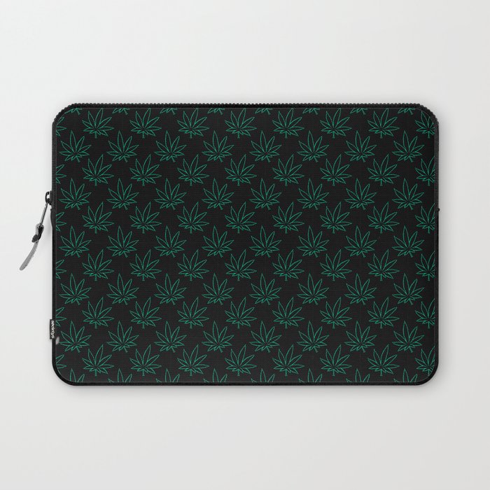 Weed Pattern 420 (outlines) Laptop Sleeve