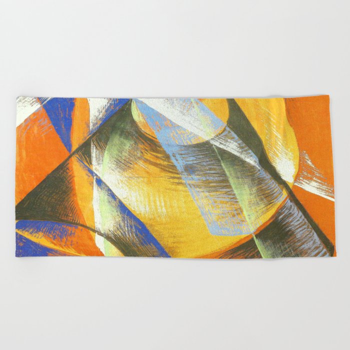 Giacomo Balla Mercury Transits the Sun Beach Towel