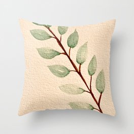 Dainty Leaves Throw Pillow