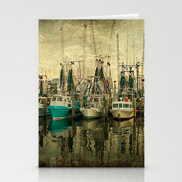 Shrimp Boat Lineup Stationery Cards
