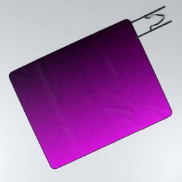 Black Purple Ombre Flames Picnic Blanket