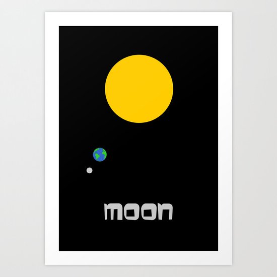 The Moon in Minimal Art Print