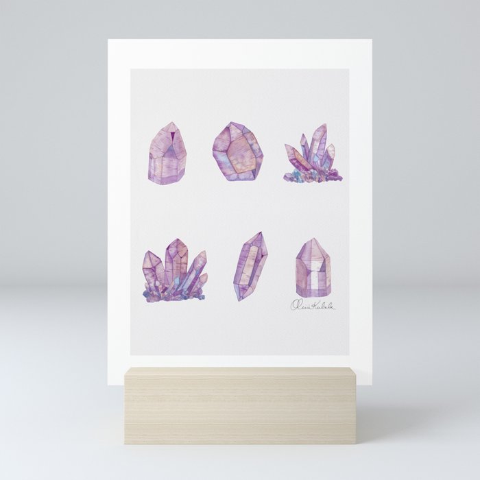Crystals - Amethyst Mini Art Print