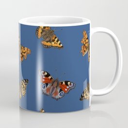 Butterfly Pattern in Blue Mug