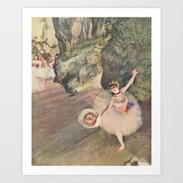Dancer with a Bouquet of Flowers (Star of the Ballet) Art Print