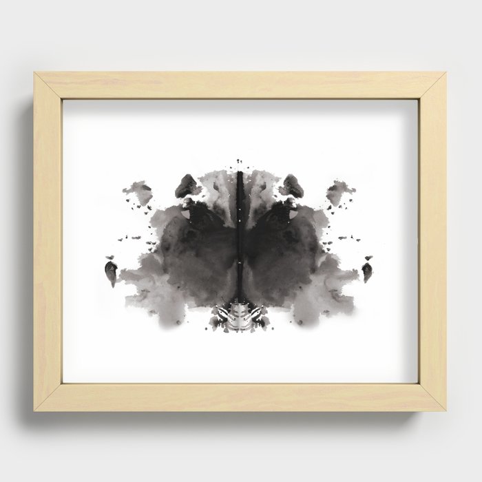 Rorschach test 4 Recessed Framed Print