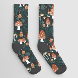Mushroom Forest Gnomes Socks