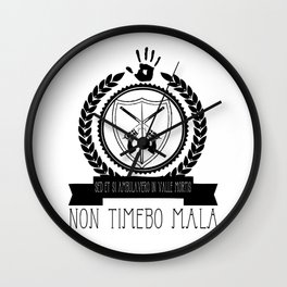 Non Timebo Mala Wall Clock