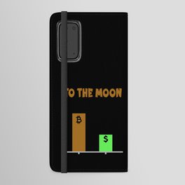 BTC to the Moon - funny Cryptocurrency design Android Wallet Case