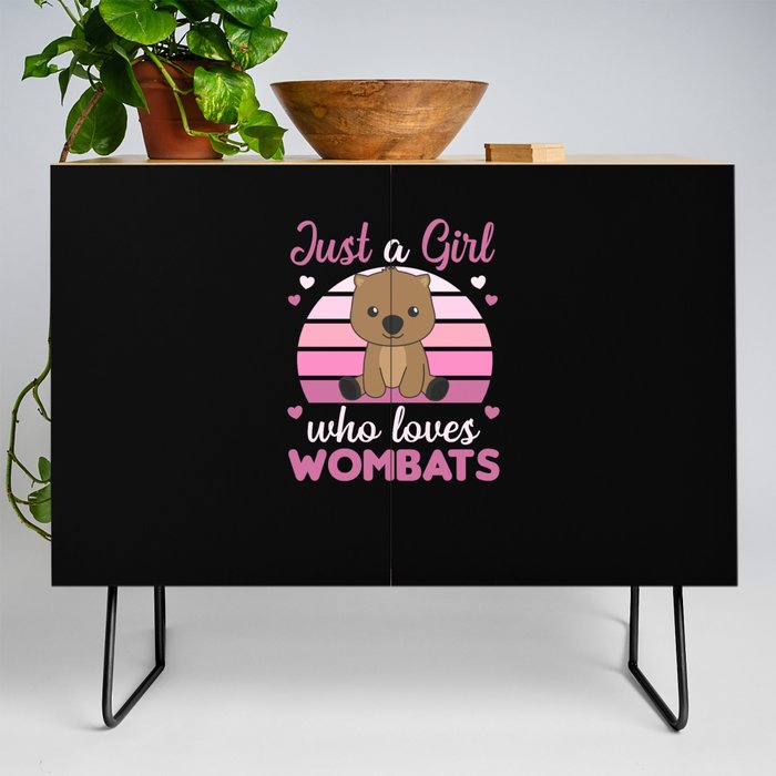 Just A Girl Who Loves Wombats - Cute Wombat Credenza