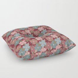 deep red and pink floral dogwood symbolize rebirth and hope Floor Pillow