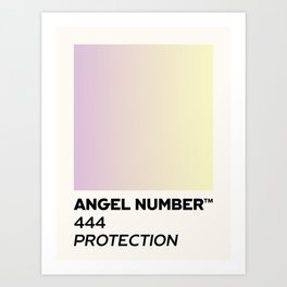 Angel number - 444 - protection Art Print