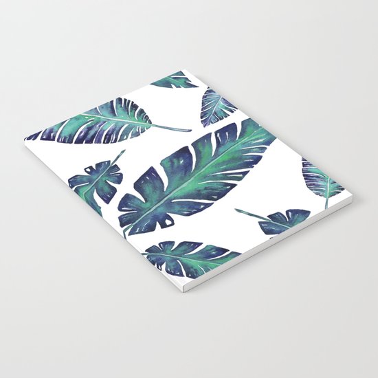 Watercolor garden leaves Notebook