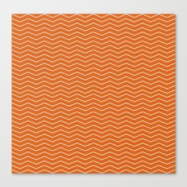rust orange zig zag pattern Canvas Print