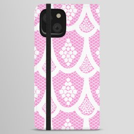 Palm Springs Poolside Retro Pink Lace iPhone Wallet Case