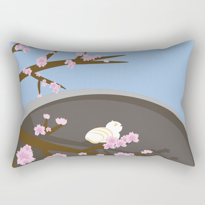 Hanami (Flower-watching) Rectangular Pillow