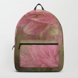 Soft Graceful Pink Painted Dahlia Backpack