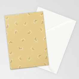 Rowan Branches Seamless Pattern on Beige Background Stationery Card