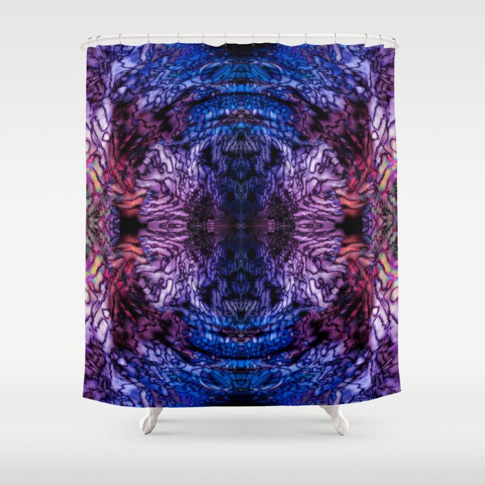 Stained Glass (Blue & Purple) Shower Curtain