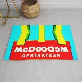 Mc Dood Rug | Weird, Ronaldmcdonald, Frenchfries, Red, Arches, Yellow, Golden, Mc, Graphicdesign, Happymeal 