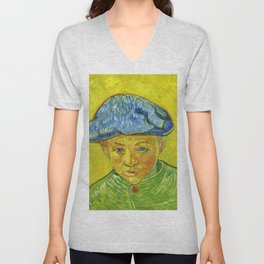 Vincent van Gogh "Portrait of Camille Roulin" V Neck T Shirt