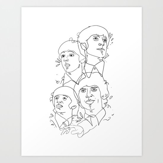 line drawing 001 Art Print