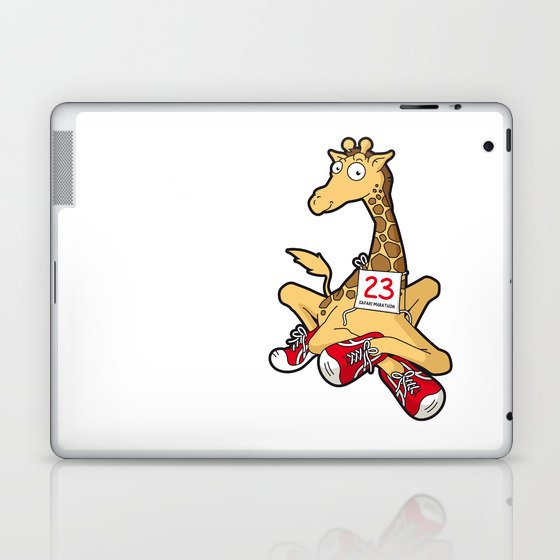 Giraffe with trainers Laptop & iPad Skin