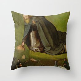 De verzoeking van de heilige Antonius - Hieronymus Bosch Throw Pillow