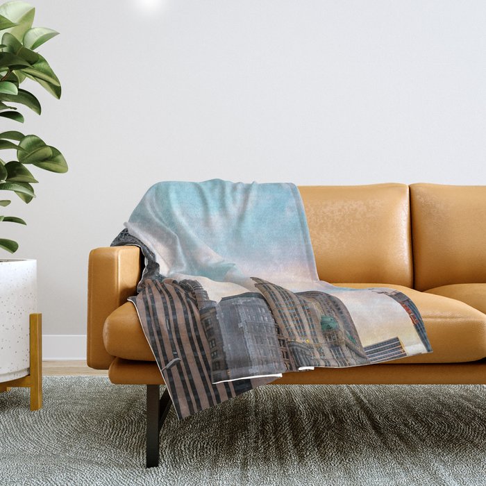 Sunset Views of New York City | Travel Photography in NYC Throw Blanket