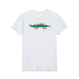 Crocodile on Roller Skates Kids T Shirt