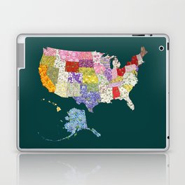 United States in Flowers Laptop Skin